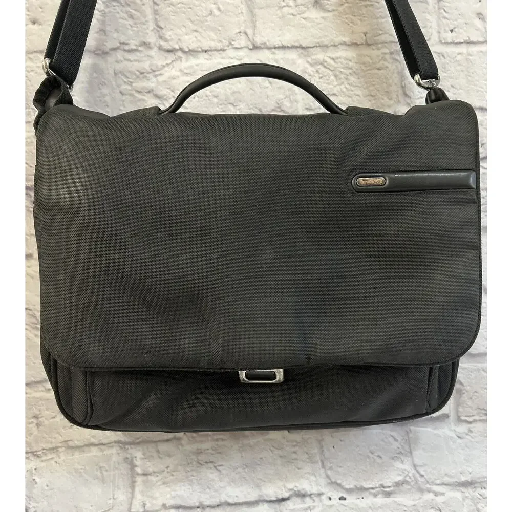 Tumi FXT Ballistic Nylon Slim Expandable Computer Flap Briefcase Black #26192D4
